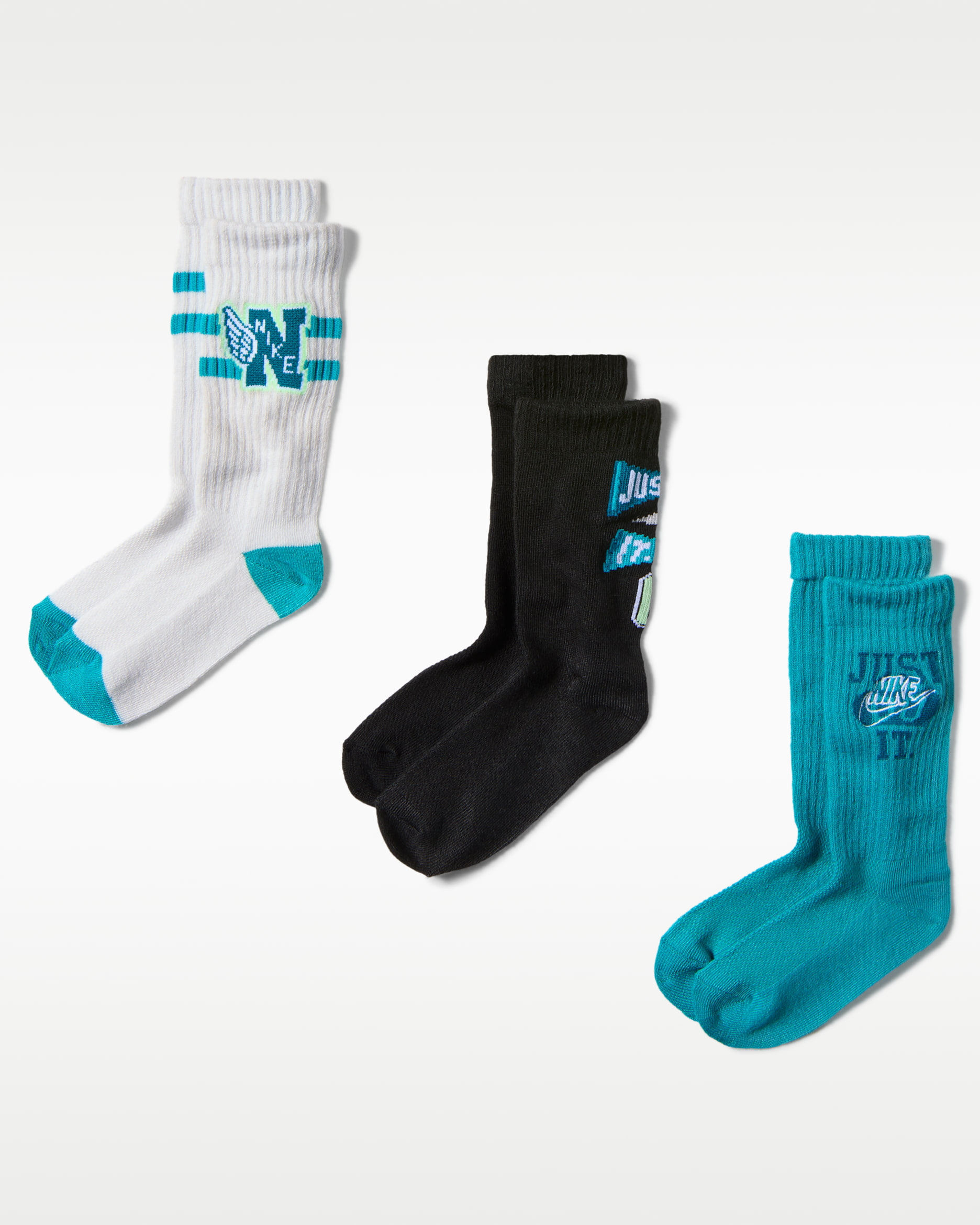 新品 NikeSKIMS クルーソックス 3足セット Lサイズ NIKE公式】Nike キッズ マルチスポーツ クルー ソックス (3足